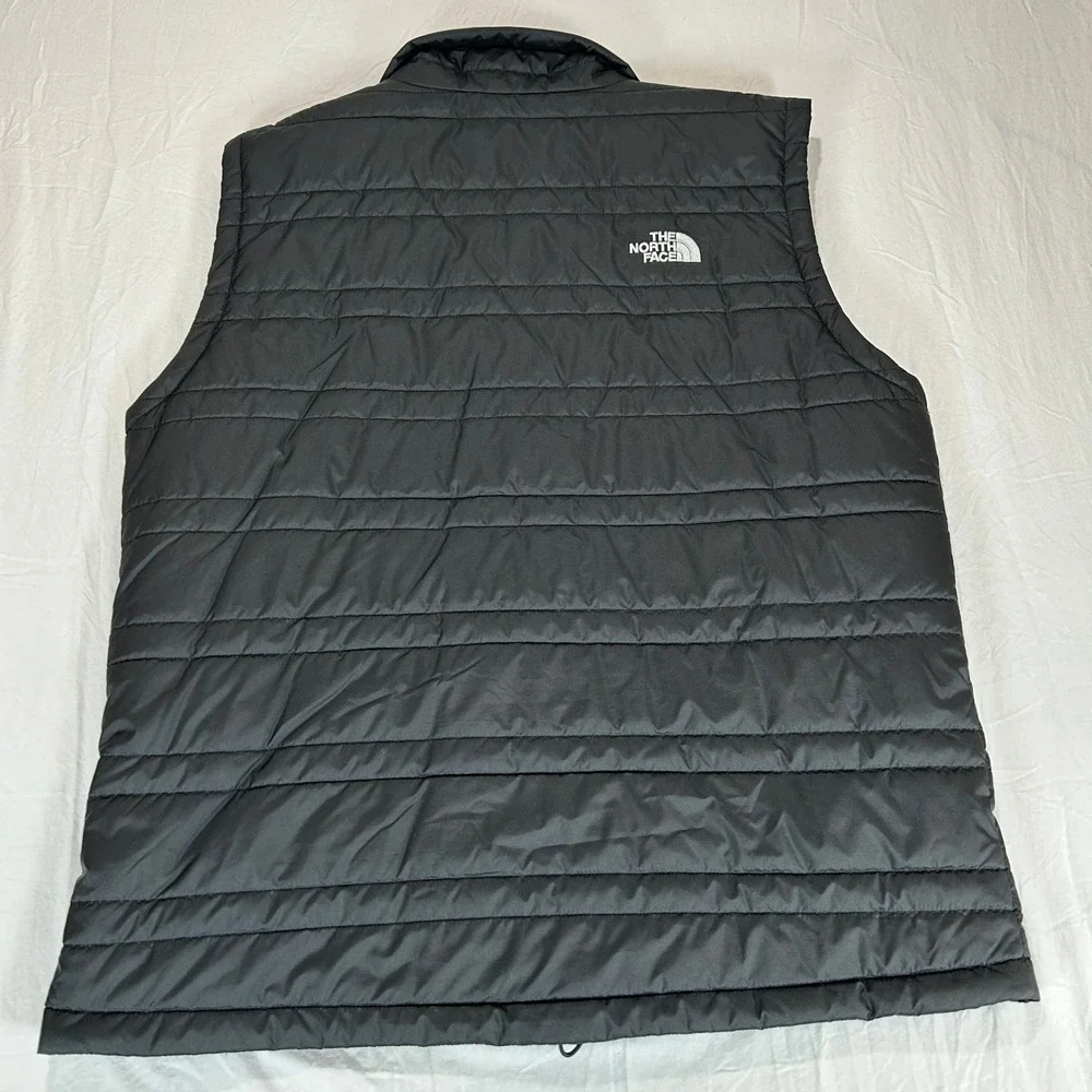 The North Face Mens Black Puffer Vest Full Zip Insulated Jacket Large NF0A3Y4K